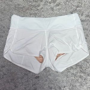 lululemon speed up shorts white 2.5”